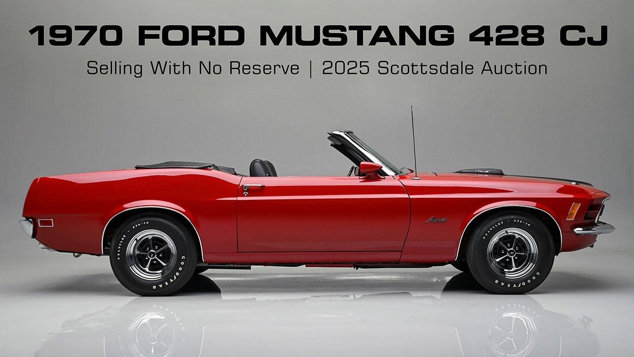 FIRST LOOK -  1970 Ford Mustang 428 Cobra Jet Convertible - BARRETT-JACKSON 2025 SCOTTSDALE AUCTION