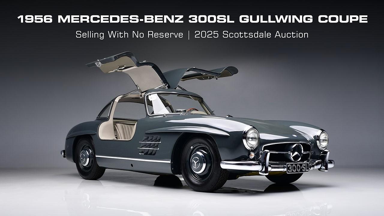 FIRST LOOK - 1956 Mercedes-Benz 300SL Gullwing Coupe - BARRETT-JACKSON 2025 SCOTTSDALE AUCTION